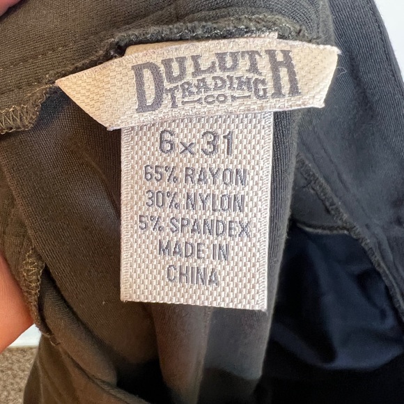 🌹Duluth Trading Olive Green Ponte Knit Pull On Pants Womens 6 Casual Soft - Picture 7 of 9